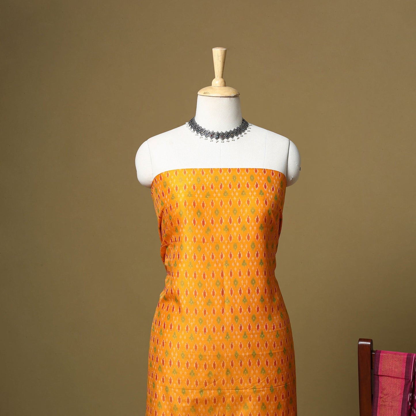 Handloom sico pochampally ikat 2pc unstitched dress