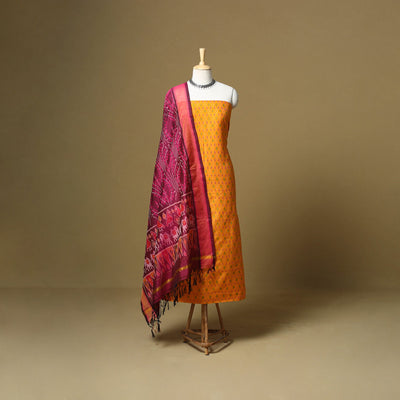 Handloom sico pochampally ikat 2pc unstitched dress