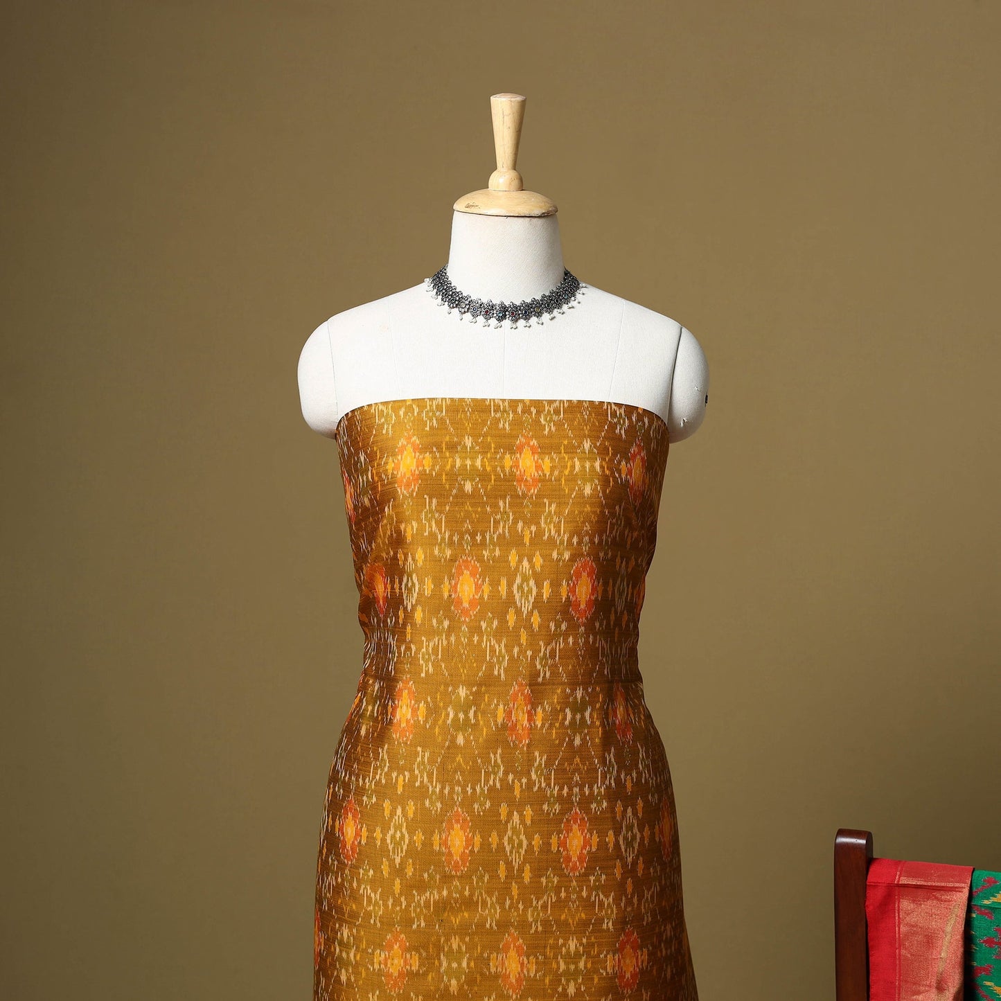 Handloom sico pochampally ikat 2pc unstitched dress