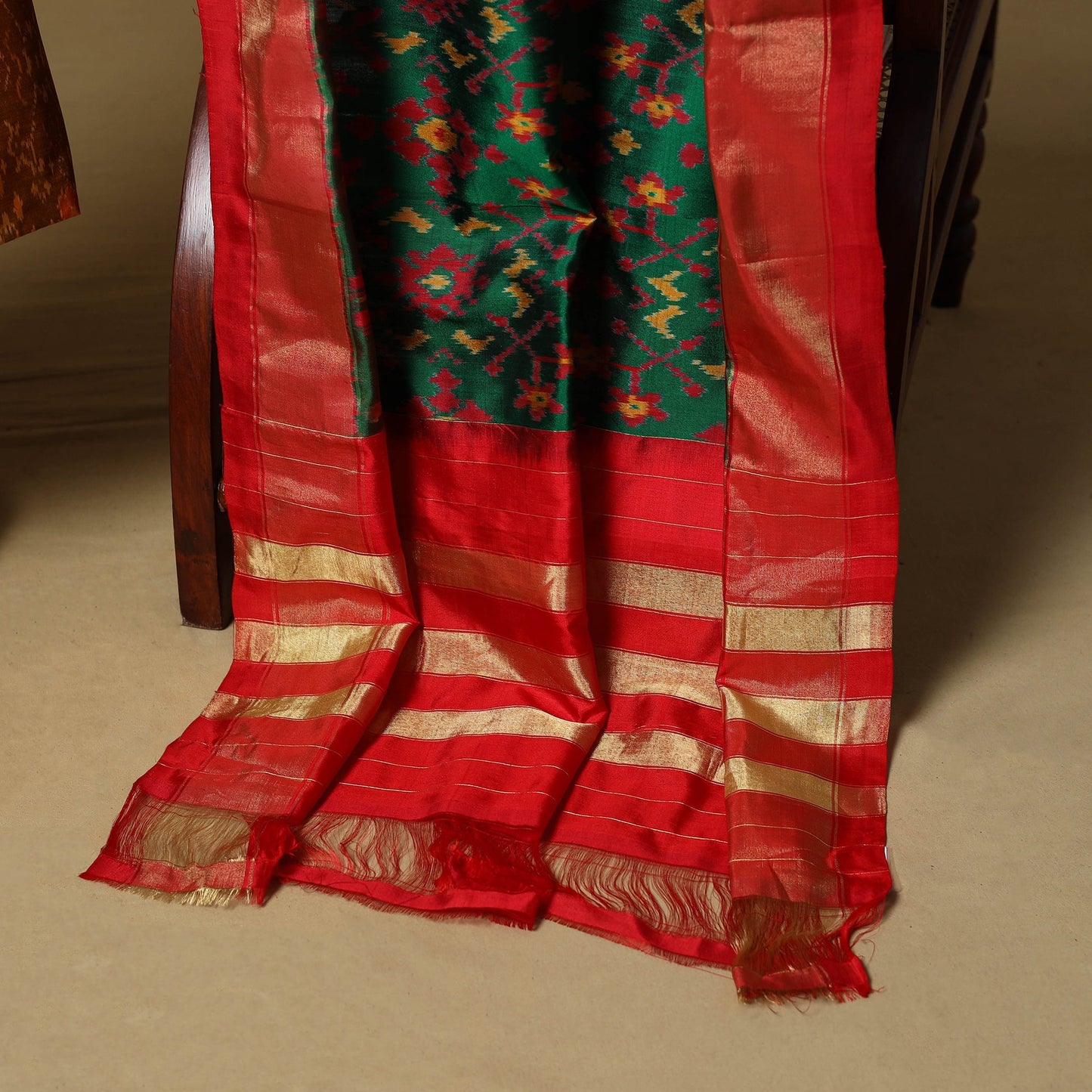 Handloom sico pochampally ikat 2pc unstitched dress