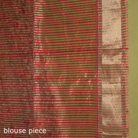 Yellow - handloom silk cotton buti maheshwari saree