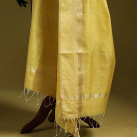 Handloom silk cotton maheshwari dupatta with zari border 11