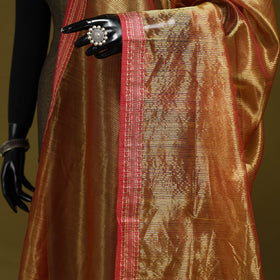 Handloom silk cotton tissue zari stripes maheshwari dupatta