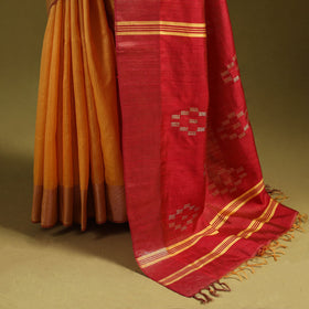 Handloom tussar silk zari border bhagalpuri saree 13