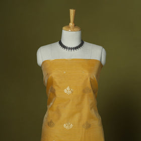 Handloom zari buti chanderi silk 2pc unstitched dress