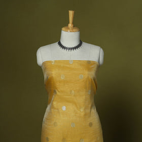 Handloom zari buti chanderi silk 2pc unstitched dress