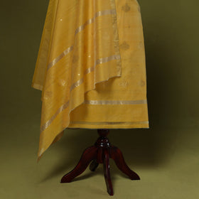 Handloom zari buti chanderi silk 2pc unstitched dress