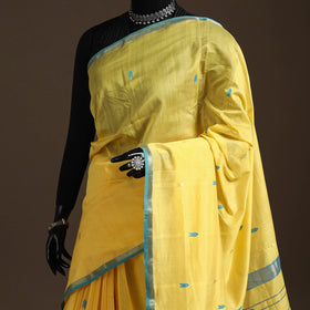 Handloom zari work chanderi silk saree 16 - handcrafted