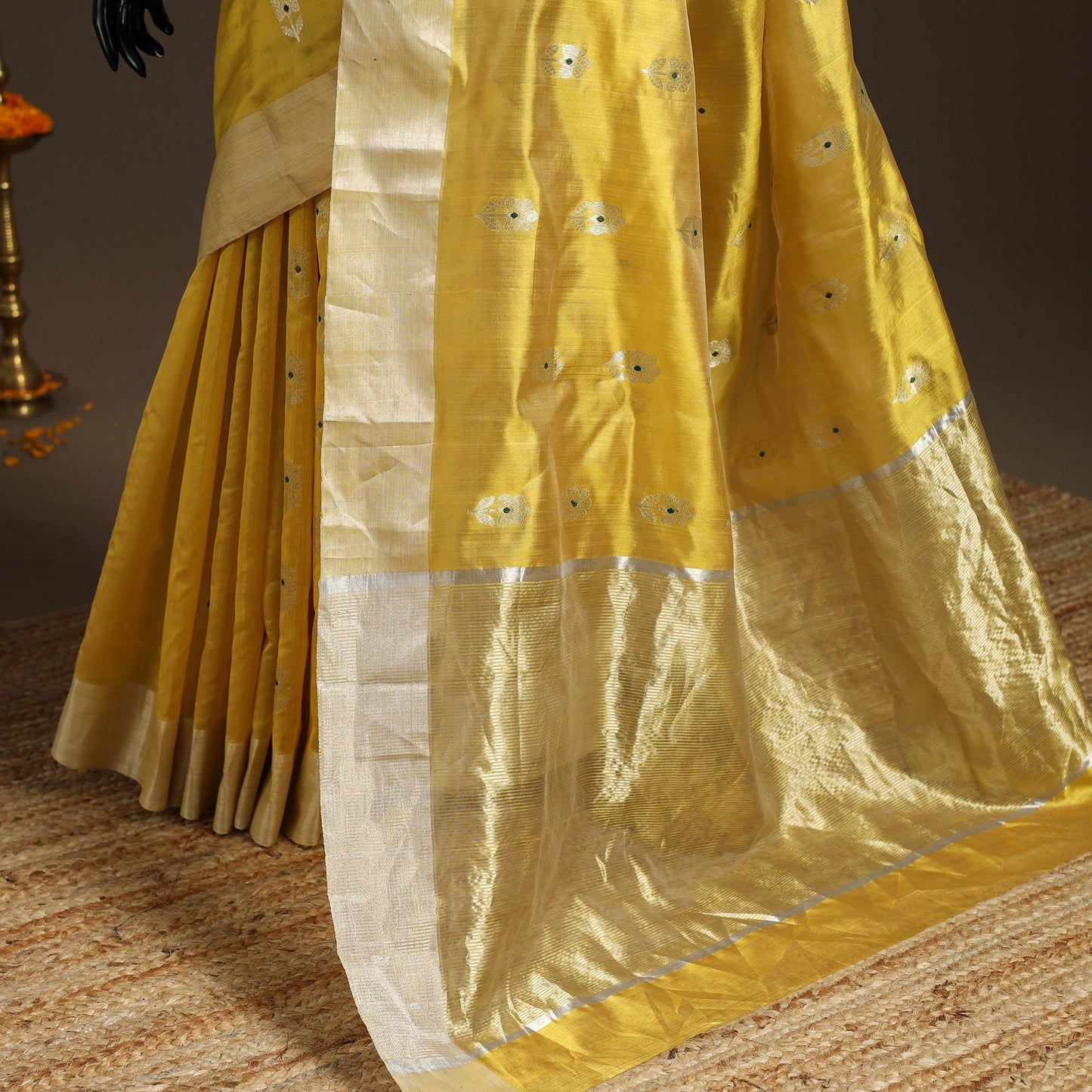 Handloom zari work pattu chanderi silk saree 29