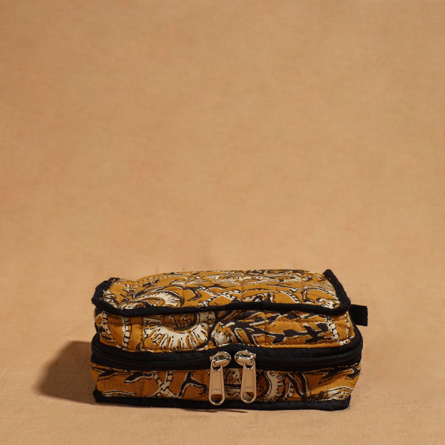 Yellow Handmade 4 Pockets Cotton Jewelry Bag 20 