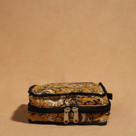 Yellow Handmade 4 Pockets Cotton Jewelry Bag 20 