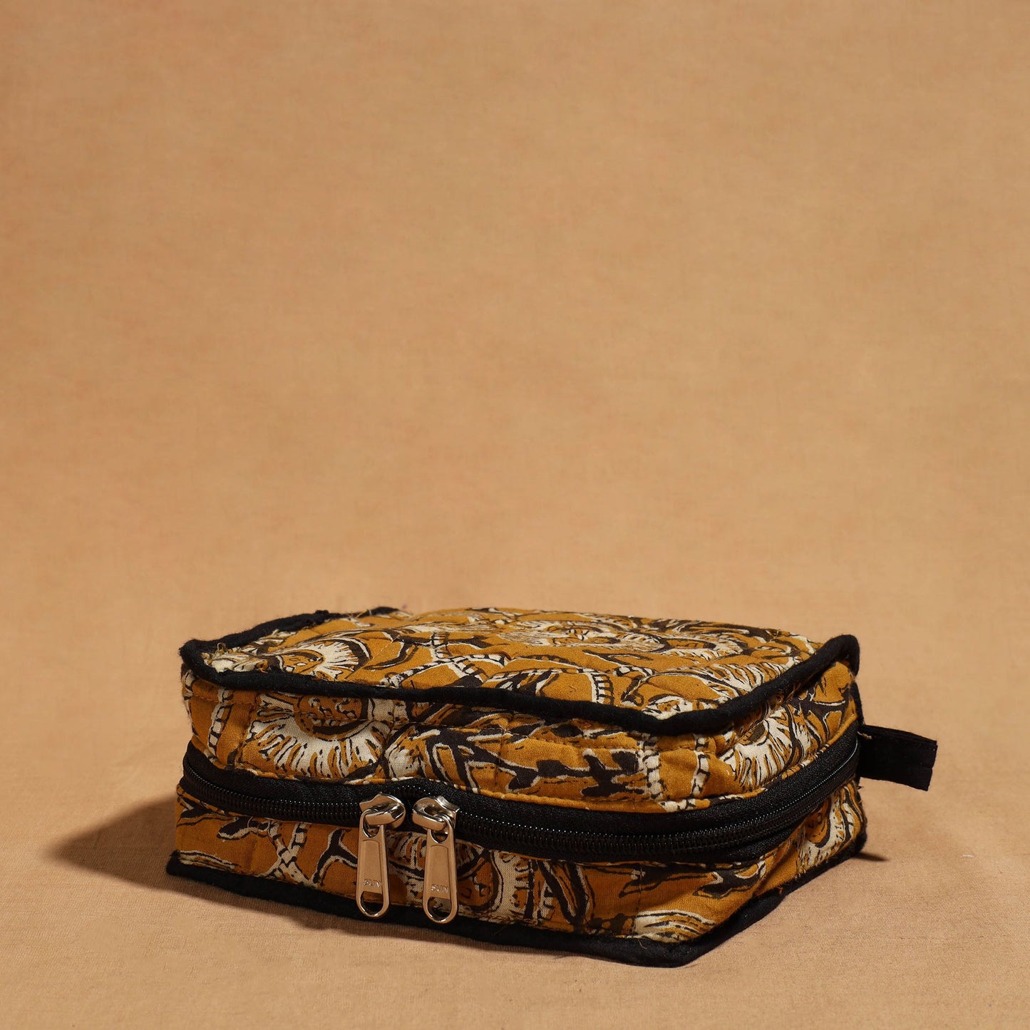 Yellow Handmade 4 Pockets Cotton Jewelry Bag 20 