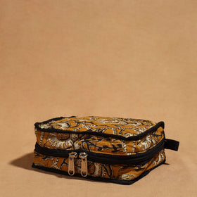 Yellow Handmade 4 Pockets Cotton Jewelry Bag 20 