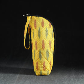 Yellow Handmade Cotton 1L Water Bottle Cover