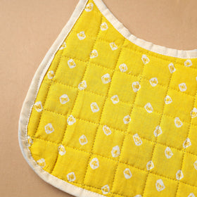 Yellow Handmade Cotton Baby Bib