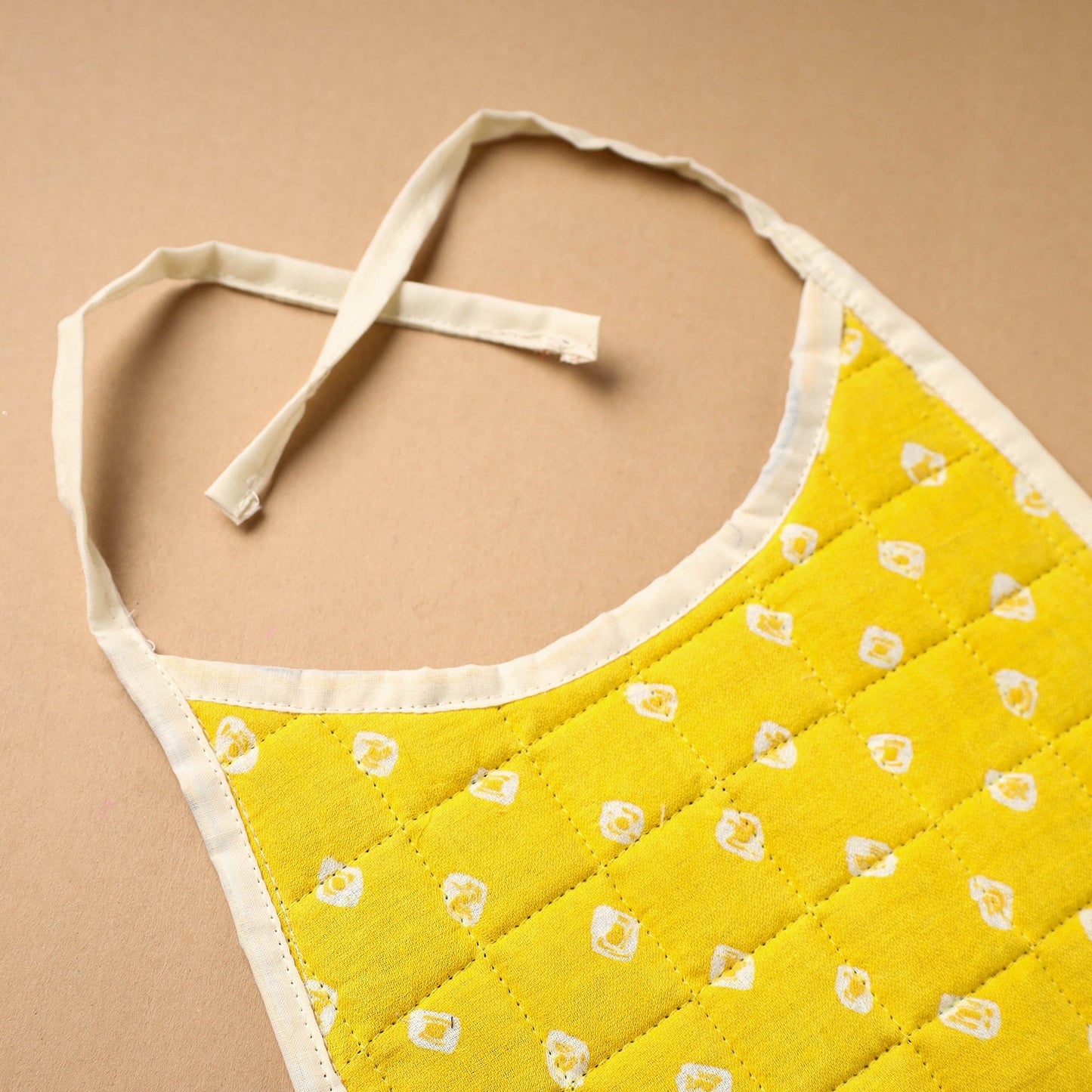 Yellow Handmade Cotton Baby Bib