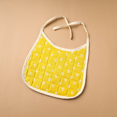 Yellow Handmade Cotton Baby Bib
