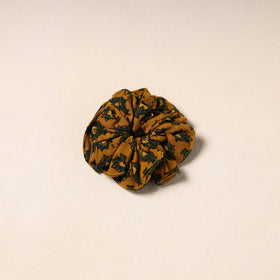 Yellow Handmade Cotton Elastic Rubber Band/Scrunchie