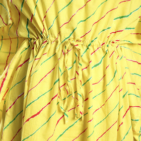  Handmade Cotton Fabric Kaftan with Tie-Up Waist 