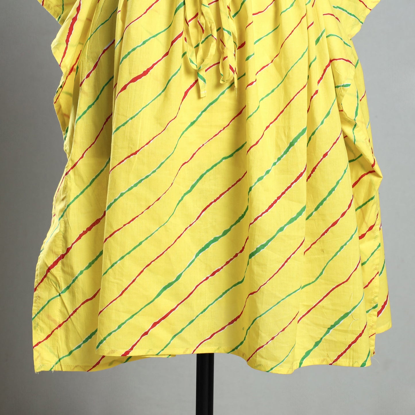  Handmade Cotton Fabric Kaftan with Tie-Up Waist 