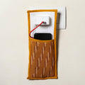 Yellow Handmade Cotton Fabric Mobile Charging Holder 