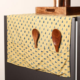 Yellow - handmade cotton fridge top cover with multiple