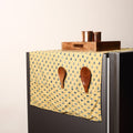Yellow - handmade cotton fridge top cover with multiple