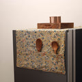 Yellow Handmade Cotton Fridge Top Cover with Multiple Pockets