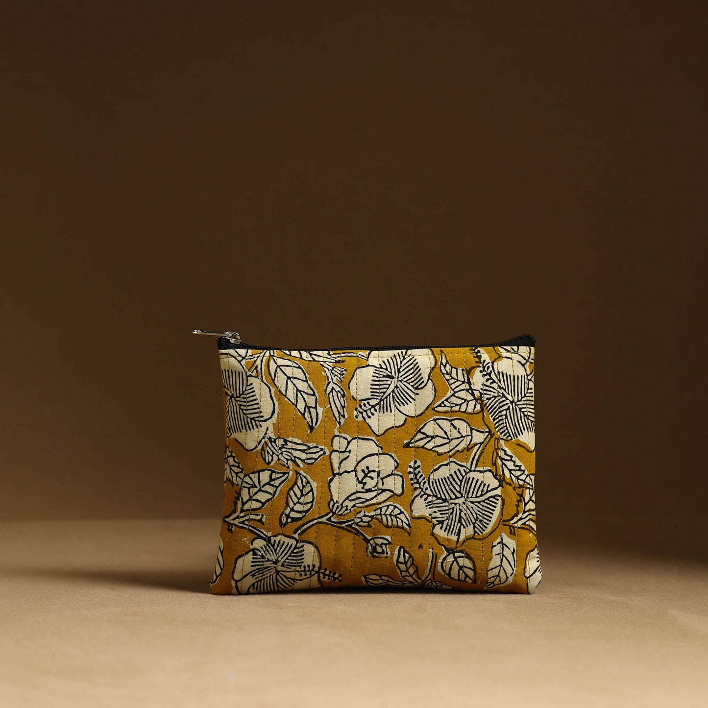 Yellow - handmade cotton multipurpose utility pouches (set