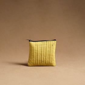 Yellow - handmade cotton multipurpose utility pouches (set