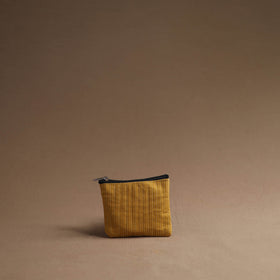 Yellow Handmade Cotton Multipurpose Utility Pouches (set of 3)