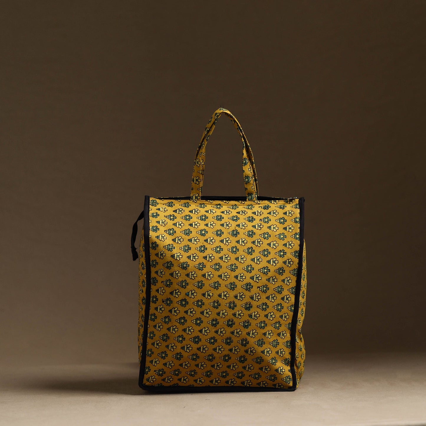 Yellow Handmade Cotton Shopping Hand bag