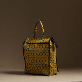 Yellow Handmade Cotton Shopping Hand bag