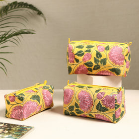  Handmade Cotton Toiletry Bags (Set of 3) 15 