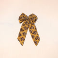 Yellow - handmade fabric bow hair clip 30 - handcrafted