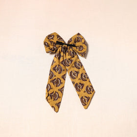 Yellow - handmade fabric bow hair clip 30 - handcrafted