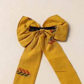 Yellow Handmade Fabric Bow Hair Clip