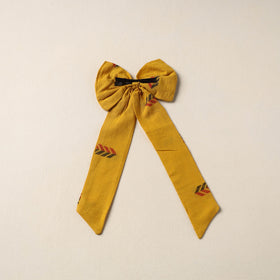 Yellow Handmade Fabric Bow Hair Clip