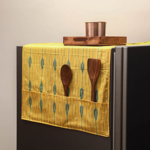 Handmade fridge top cover with multiple pockets 14