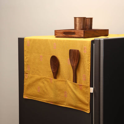 Handmade fridge top cover with multiple pockets 15