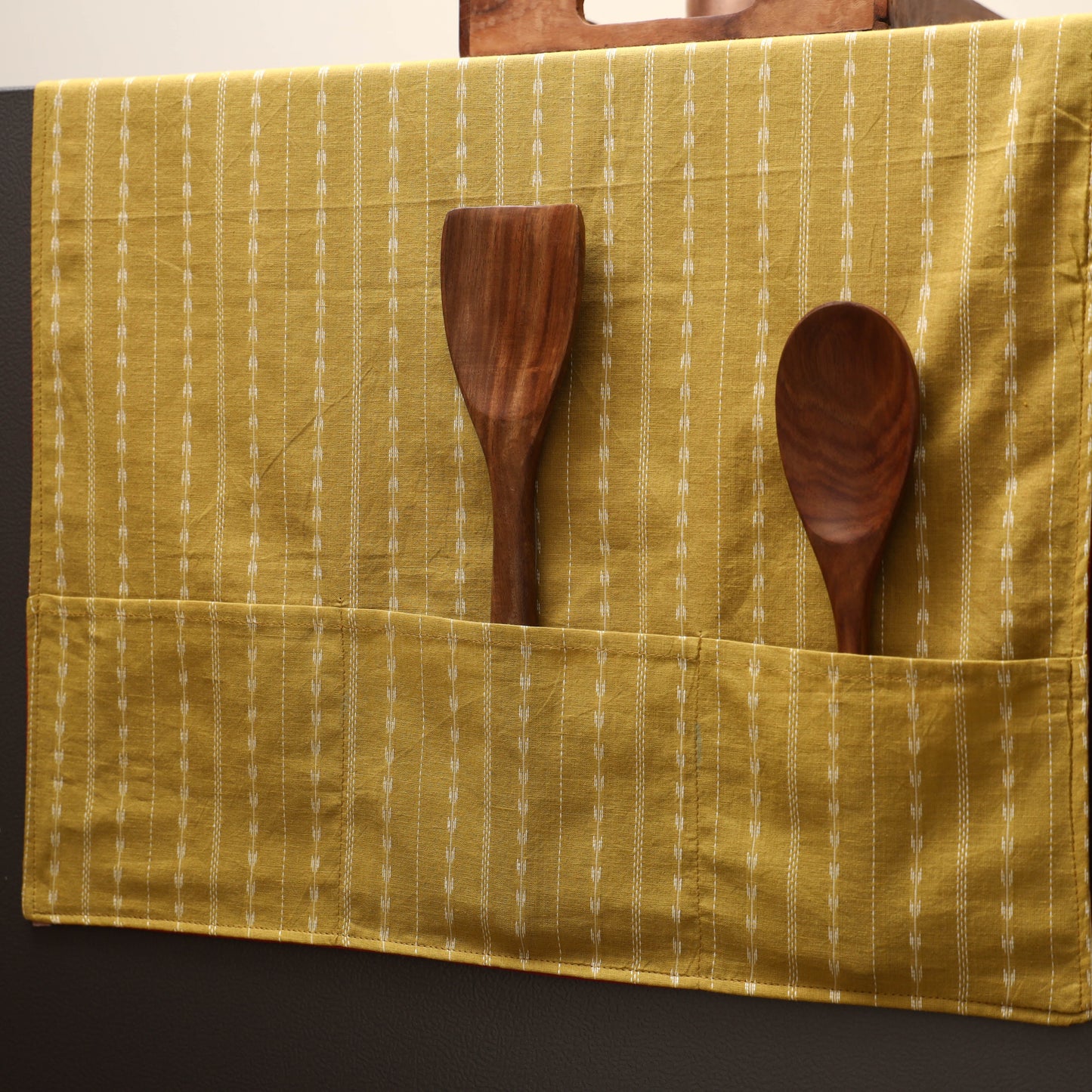 Handmade fridge top cover with multiple pockets 19