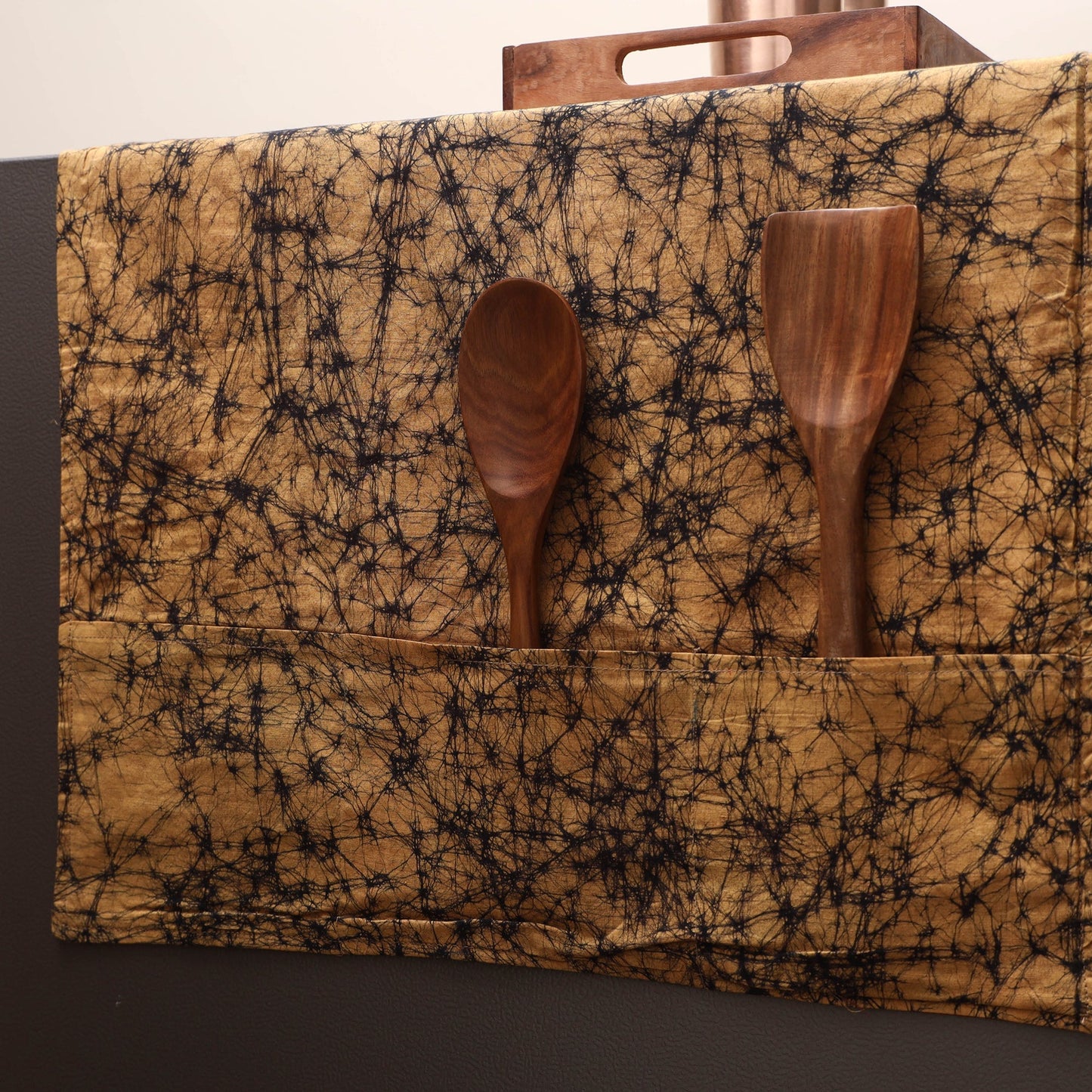 Handmade fridge top cover with multiple pockets 34