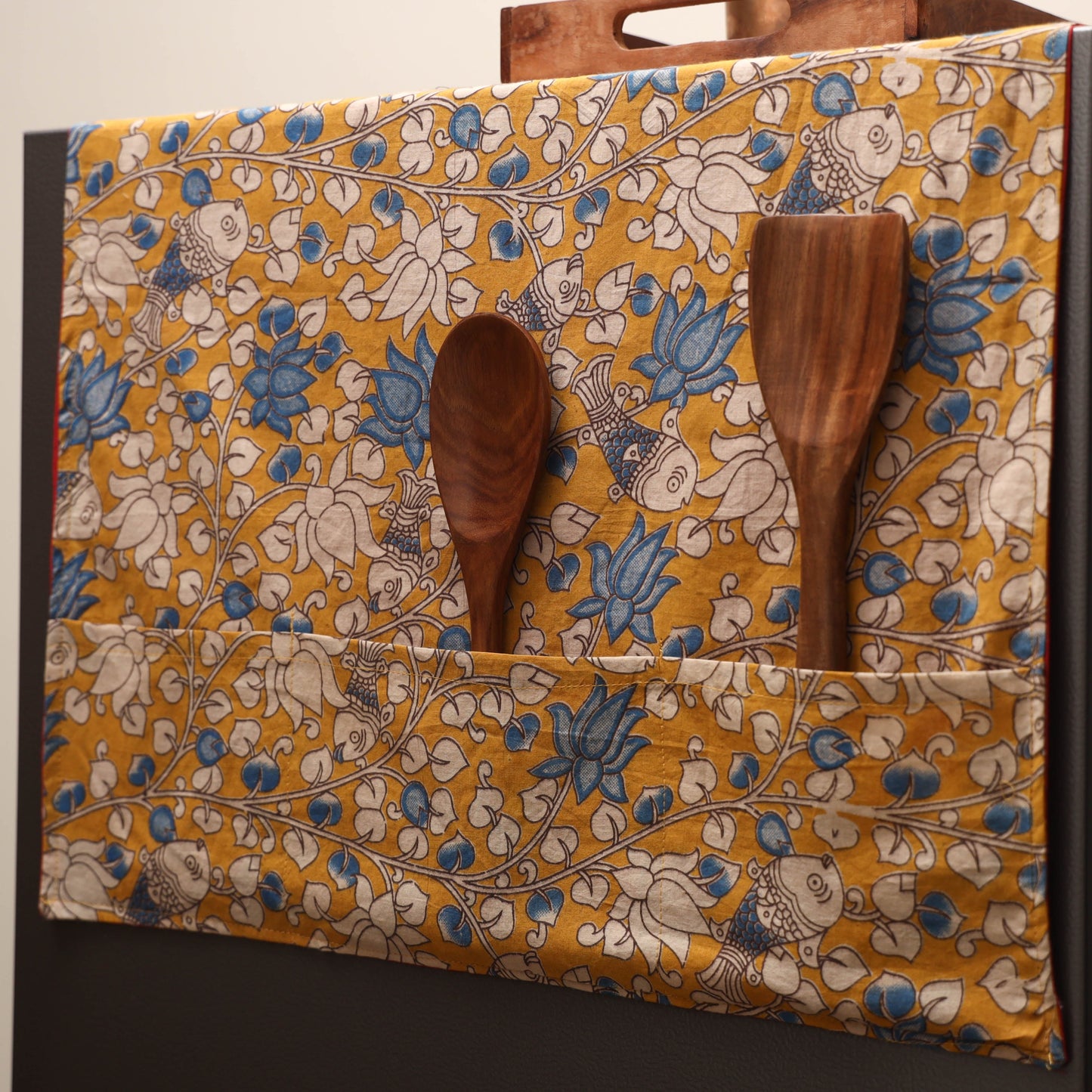 Handmade fridge top cover with multiple pockets 43