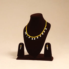 Yellow - handmade german silver necklace set 09