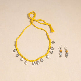 Yellow - handmade german silver necklace set 09