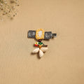 Handmade gs shell & thread work hair clip 45 - handcrafted