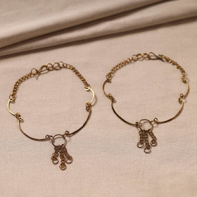 Handmade Molded Brass Anklet (Pair)