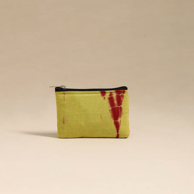  Yellow Handmade Quilted Cotton Coin Pouch 