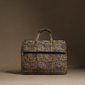  Yellow Handmade Quilted Cotton Laptop Bag (13 x 16 in)