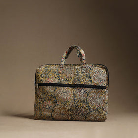  Yellow Handmade Quilted Cotton Laptop Bag (13 x 16 in)